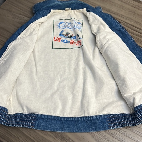 90’s LE’ ARSI MOTO BIKER AVIATOR JEAN VEST SMALL - Picture 10 of 14